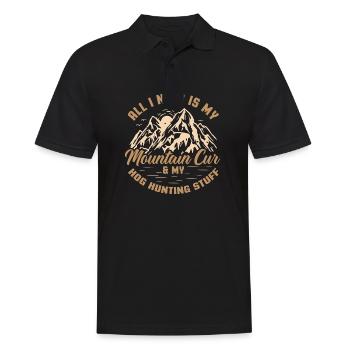 All I need is Mountain Cur and Hoghunting stuff - Men's Polo Shirt - black - Front - Kai (181cm)