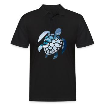 sea turtle - Men's Polo Shirt - black - Front - Kai (181cm)