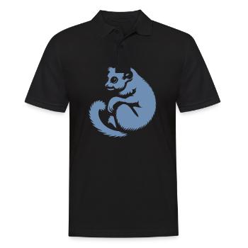 Loris Slowlori Silhouette Säugetier - Männer Poloshirt - Schwarz - Vorne - Kai (181cm)
