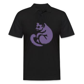 Loris Slowlori Silhouette Säugetier - Männer Poloshirt - Schwarz - Vorne - Kai (181cm)