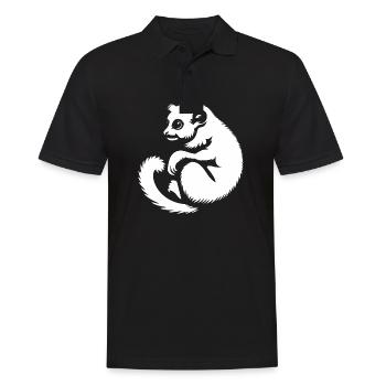 Loris Slowlori Silhouette Säugetier - Männer Poloshirt - Schwarz - Vorne - Kai (181cm)