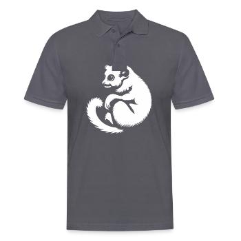 Loris Slowlori Silhouette Säugetier - Männer Poloshirt - Anthrazit - Vorne - Nico (186cm)
