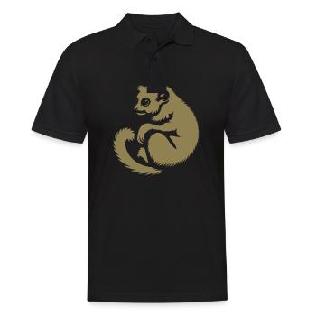 Loris Slowlori Silhouette Säugetier - Männer Poloshirt - Schwarz - Vorne - Kai (181cm)