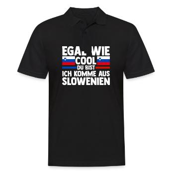Slovènes Slovénie - Polo Homme - noir - Devant - Kai (181cm)