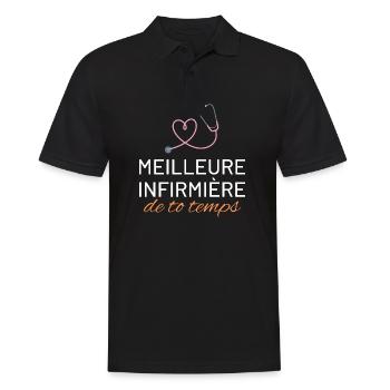 Beste Krankenschwester: Krankenschwester Geschenk - Männer Poloshirt - Schwarz - Vorne - Kai (181cm)