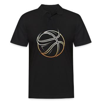 Abstract Basketball - Men's Polo Shirt - black - Front - Kai (181cm)