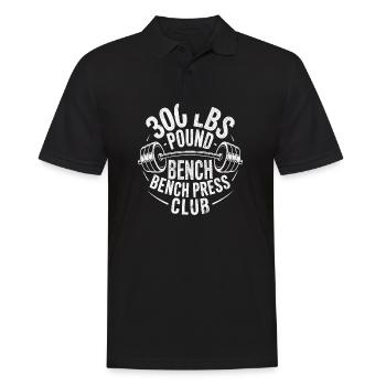 Funny Sports Studio Bench Press Shirt - Men's Polo Shirt - black - Front - Kai (181cm)