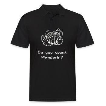 Mandarin - Chinesisch at it's best! - Männer Poloshirt - Schwarz - Vorne - Kai (181cm)
