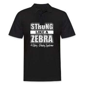 Strong like a Zebra Ehlers-Danlos syndrome - Men's Polo Shirt - black - Front - Kai (181cm)