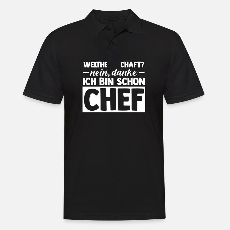 Teamleiter Chef Abschied - Männer Poloshirt - Schwarz