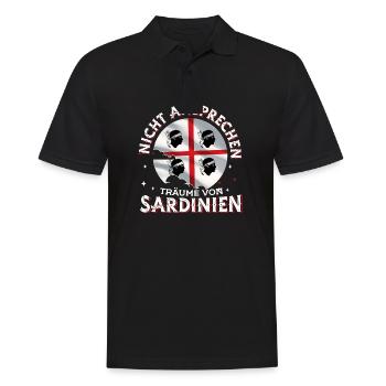 Träume von Sardinien Urlaub - Männer Poloshirt - Schwarz - Vorne - Kai (181cm)