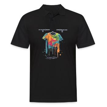 Graffiti Hemd - Männer Poloshirt - Schwarz - Vorne - Kai (181cm)