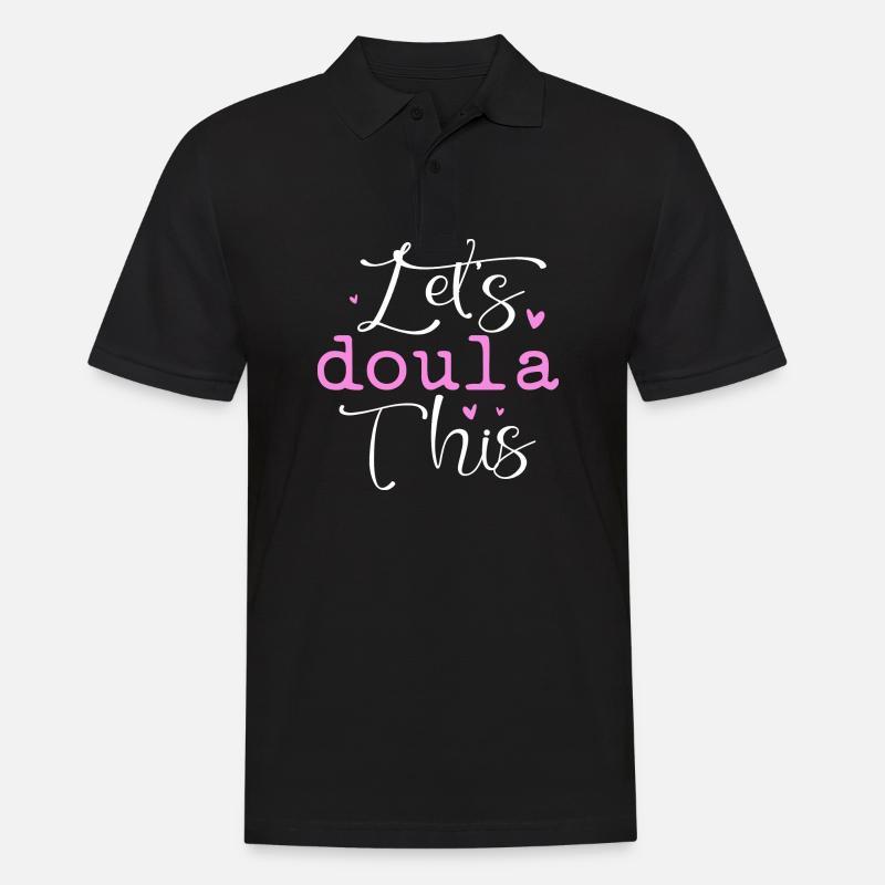 Let's Doula this - Männer Poloshirt - Schwarz