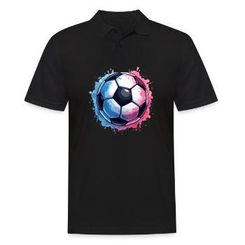 Fußballer Fußball Jungen Kinder - Männer Poloshirt - Schwarz - Vorne - Kai (181cm)