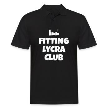 Ill fitting Lycra club, funny sarcastic cycling - Men's Polo Shirt - black - Front - Kai (181cm)