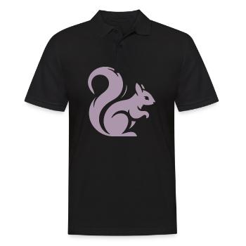 Minimalist Squirrel Silhouette - Men's Polo Shirt - black - Front - Kai (181cm)