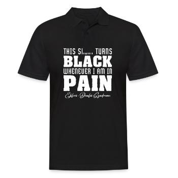 This Motive turns black whenever I'm in pain - Men's Polo Shirt - black - Front - Kai (181cm)