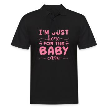 I'm just here for the babycare - Men's Polo Shirt - black - Front - Kai (181cm)