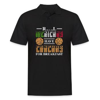 Real mexicans have conchas Design for a enthusiast - Männer Poloshirt - Schwarz - Vorne - Kai (181cm)