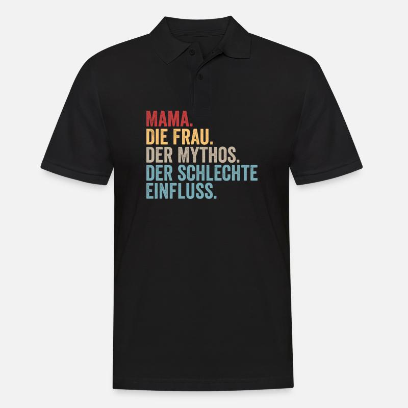 Mutter Mama - Männer Poloshirt - Schwarz
