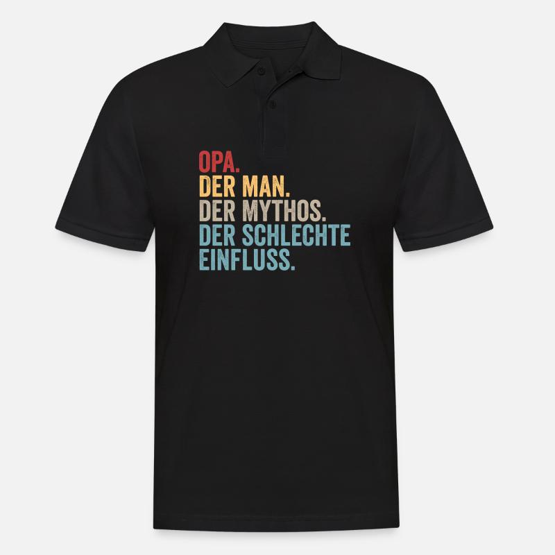 Großvater Opa - Männer Poloshirt - Schwarz