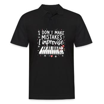Pianistes Pianistes, Non Mon improvisation - Polo Homme - noir - Devant - Kai (181cm)