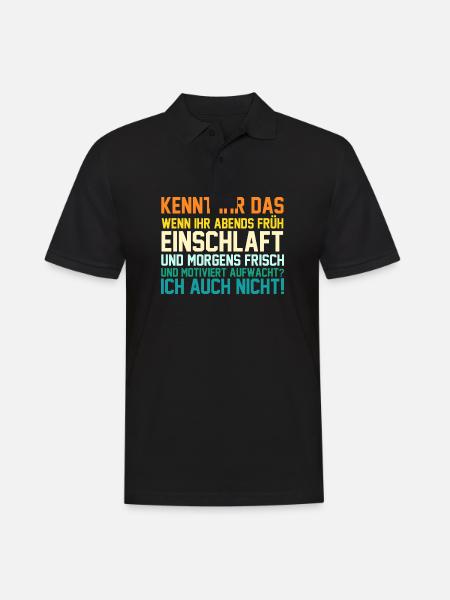 Lazy late riser motivation - Men's Polo Shirt - black