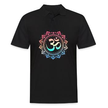 Om spirituel - Yoga et méditation - Polo Homme - noir - Devant - Kai (181cm)