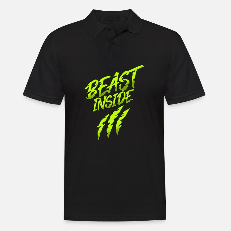 BEAST INSIDE - Männer Poloshirt - Schwarz