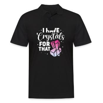J’ai des cristaux pour ce Reiki guérisseur spirituel - Polo Homme - noir - Devant - Kai (181cm)
