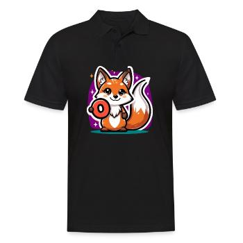 Adorable Zero No More Fox - Men's Polo Shirt - black - Front - Kai (181cm)