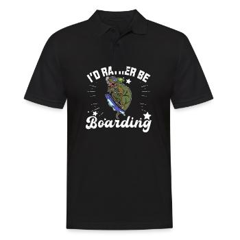 Snowboarder Snowboarding reptile snow skiing - Männer Poloshirt - Schwarz - Vorne - Kai (181cm)