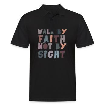 Walk by Faith Church Jésus-Christ Christian - Polo Homme - noir - Devant - Kai (181cm)
