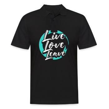live love leave Design pour un fan de textes drôles - Polo Homme - noir - Devant - Kai (181cm)