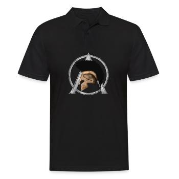 Léonidas Casque et Sparta Symbole - Polo Homme - noir - Devant - Kai (181cm)