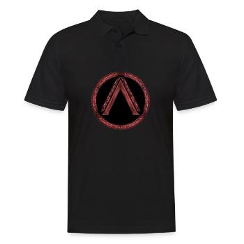 Sparta Lambda Icon Red - Men's Polo Shirt - black - Front - Kai (181cm)