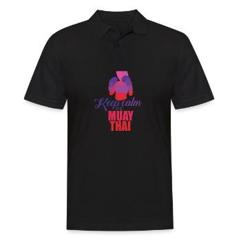 Muay Thai Arts Martiaux Boxe Thaïlandaise Kickboxing Sports - Polo Homme - noir - Devant - Kai (181cm)