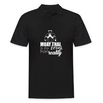 Muay Thai - Men's Polo Shirt - black - Front - Kai (181cm)