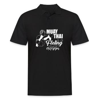Muay Thai - Men's Polo Shirt - black - Front - Kai (181cm)
