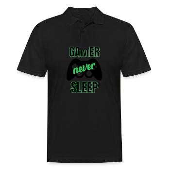 Gamer never sleep - Polo Homme - noir - Devant - Kai (181cm)