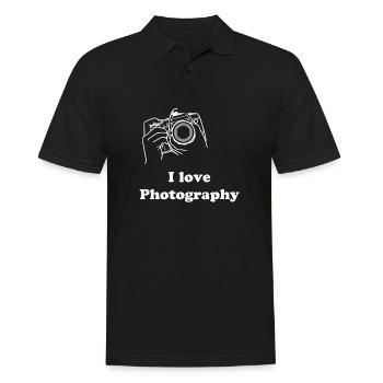 love photography - Männer Poloshirt - Schwarz - Vorne - Kai (181cm)