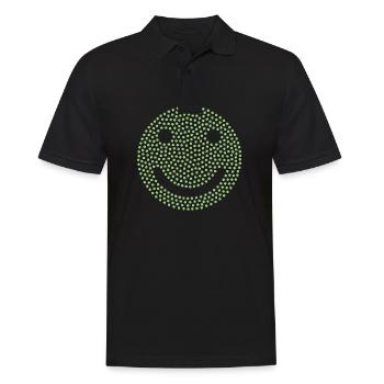 Emoji rire vert - Polo Homme - noir - Devant - Kai (181cm)