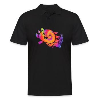 Axolotl - Men's Polo Shirt - black - Front - Kai (181cm)