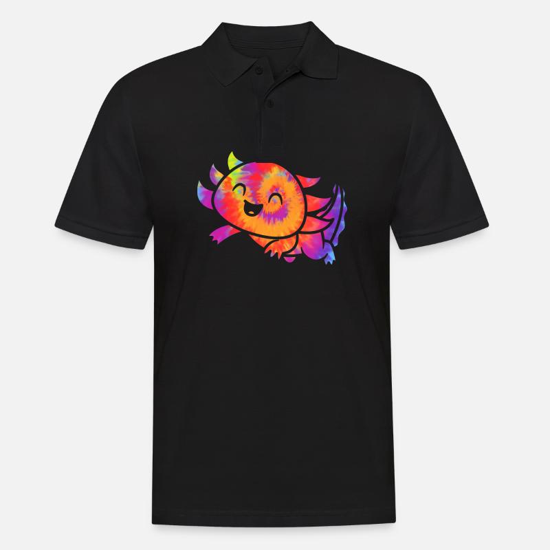 Axolotl - Männer Poloshirt - Schwarz
