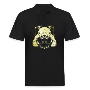 Ours polaire Boxer ours polaire - Polo Homme - noir - Devant - Kai (181cm)
