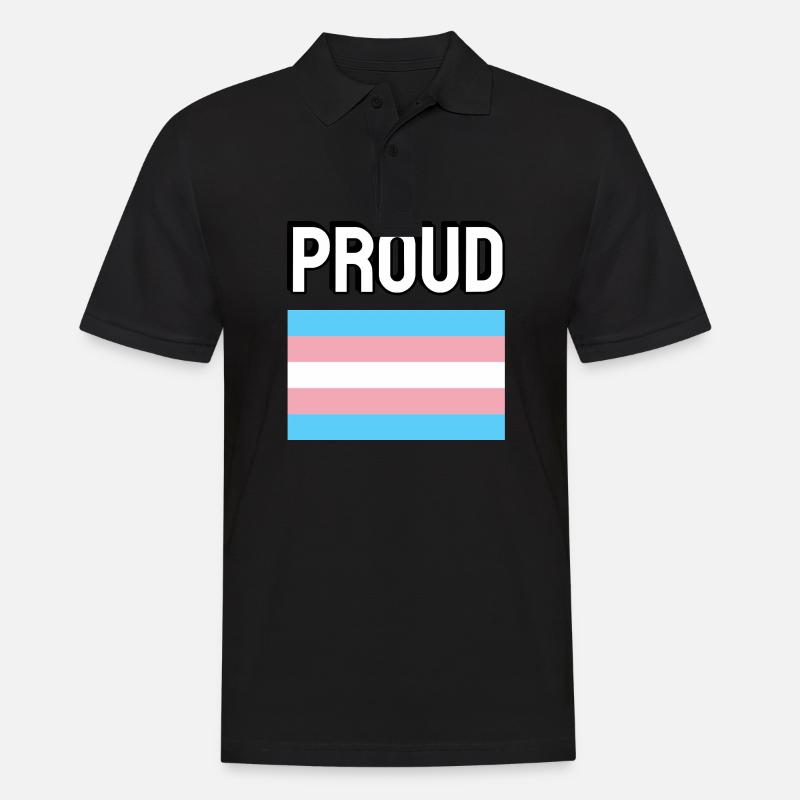 Trans Pride Transpride Flagge Stolz - Männer Poloshirt - Schwarz