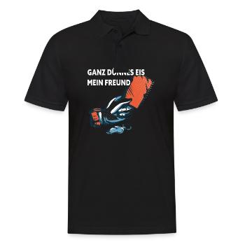 Ganz Dünnes Eis Mein Freund Schiri Fußball Rote - Männer Poloshirt - Schwarz - Vorne - Kai (181cm)