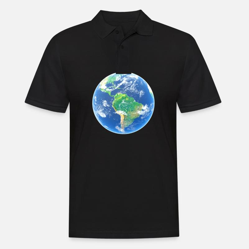 Planète Terre - Polo Homme - noir