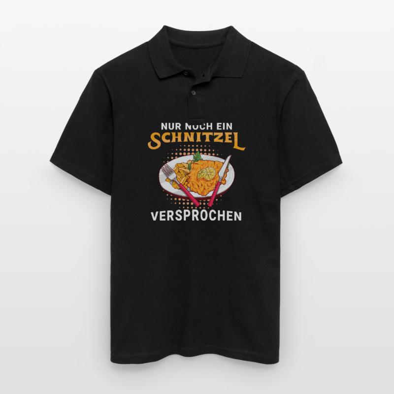 Nur noch ein Schnitzel versprochen Männer Poloshirt