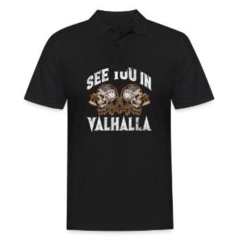 see you in valhalla Design for a ancient viking - Männer Poloshirt - Schwarz - Vorne - Kai (181cm)